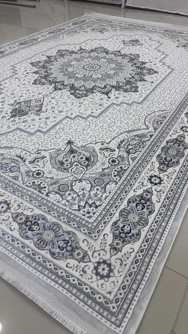 Safyün Halı Kadife KF500 Gri Mavi 200 X 290 - Image 1