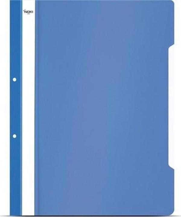 Noki A4 Plastik Telli Dosya Mavi 50 Li 2 Paket 100 Adet - Image 1