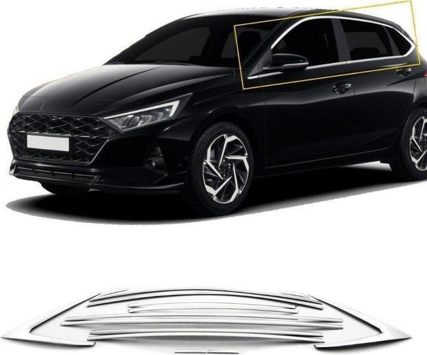 Hyundai i20 Krom Cam Çerçevesi 14 Parça TamTur 2020+ Uyumlu - Image 1