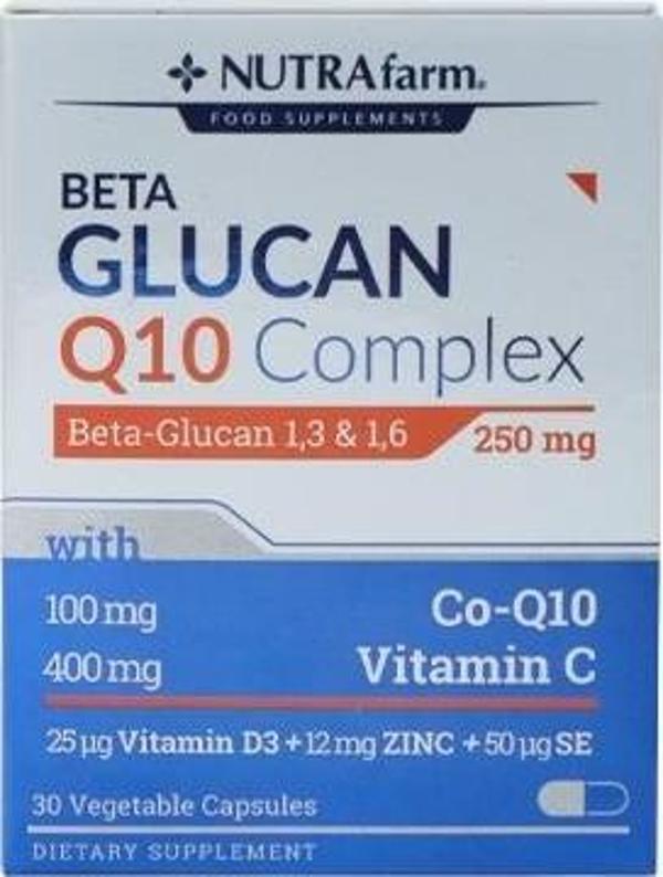 Nutrafarm Beta Glucan Q10 Complex 30 Kapsül - Image 1