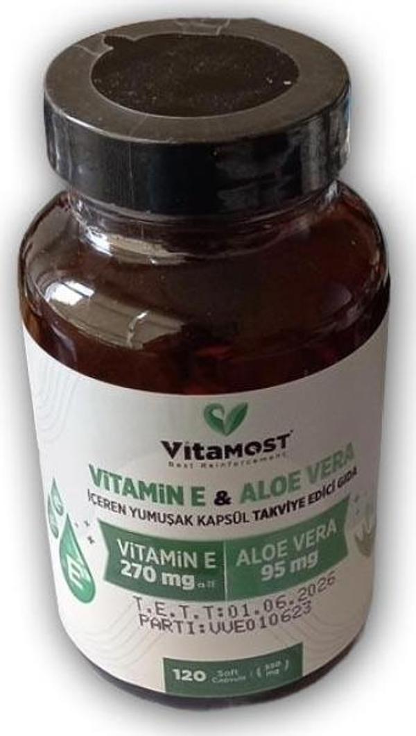 Vitamost Vitamin E + Aloe Vera 120 Kapsül - Image 1