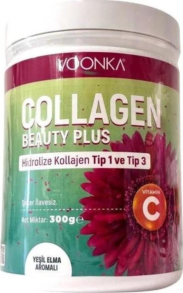 Voonka Collagen Beauty Plus Powder 300 GR - Yeşil Elma - Image 1