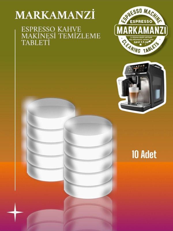 Markamanzi Philips Lattego Ep5547 Ep3246 Ep2231 Tüm Ep Serisi Kahve Makinelerini İçin Yağ Çözücü Tablet 10 Adet - Image 1