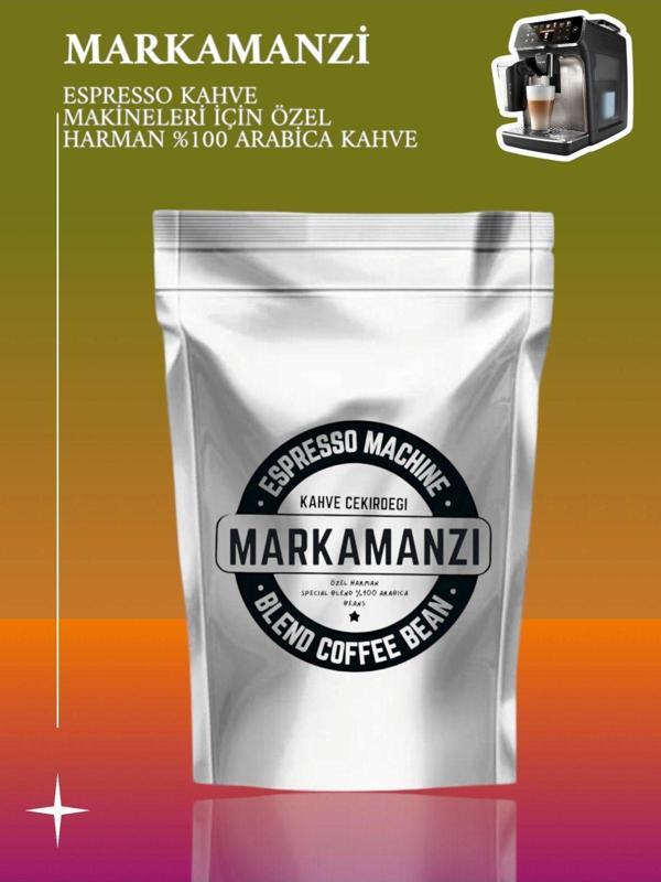 Markamanzi Otomatik Espresso Kahve Makineleri Için Özel Harmanlanmış Ve Kavrulmuş %100 Arabica Çekirdek 1 Kg - Image 1