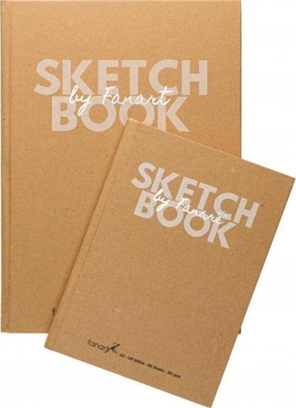 Fanart Sketch Book Academy Kraft Sert Kapak A5 96 YP F-8691 - Image 1