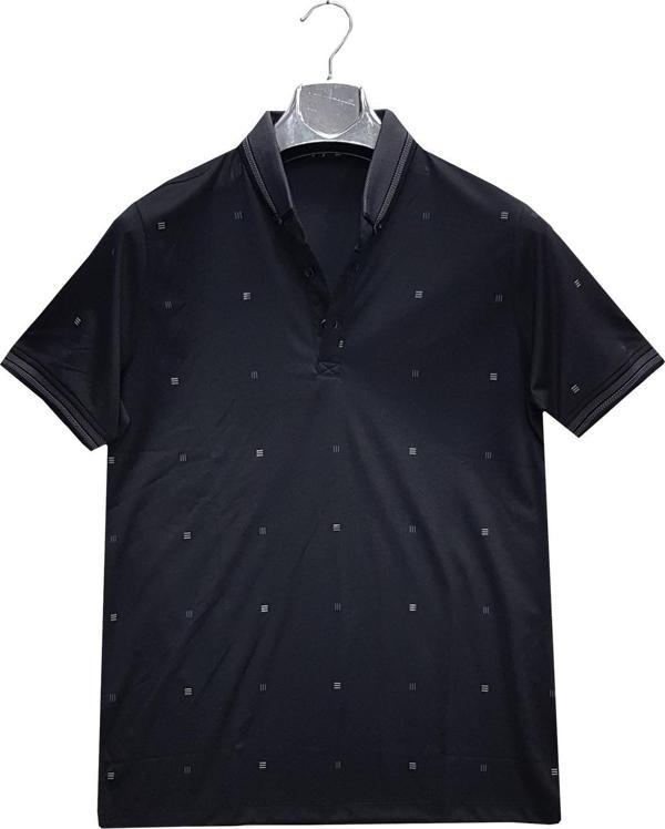 Troy Yakalı Slim Fit Kısa Kol Erkek Tişört-6730 - Image 1