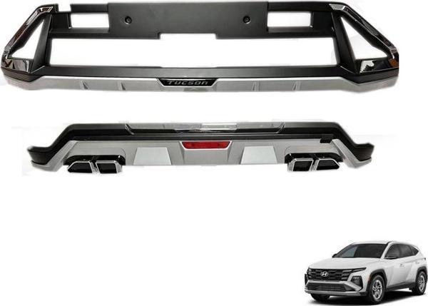 Hyundai Tucson 2025+ Sonrası Uyumlu Ön Arka Koruma Difüzör (İthal) - Image 1