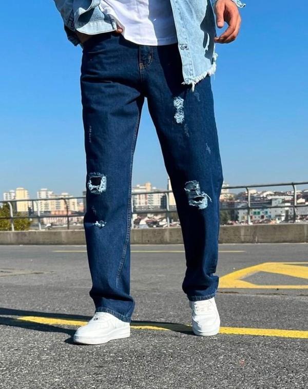 Yırtık Yamalı Baggy Jean - Image 1