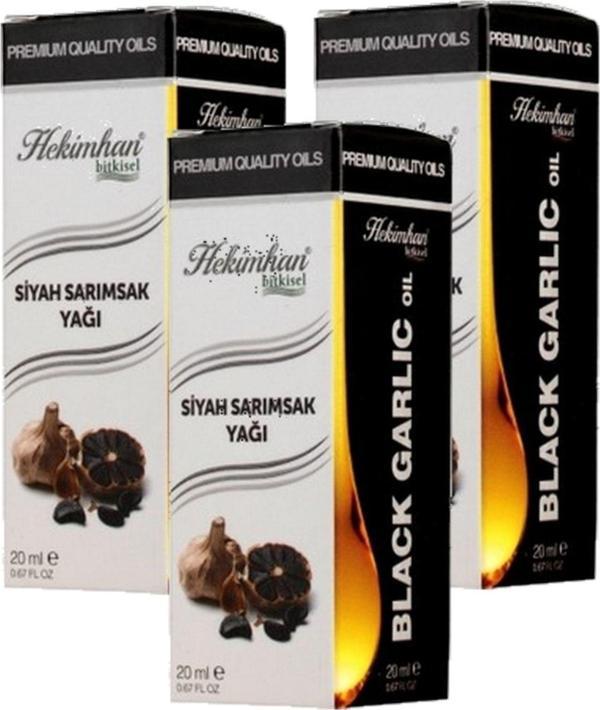 Hekimhan Bitkisel Hekimhan Siyah Sarımsak Yağı 20 Ml 3 Adet - Image 1