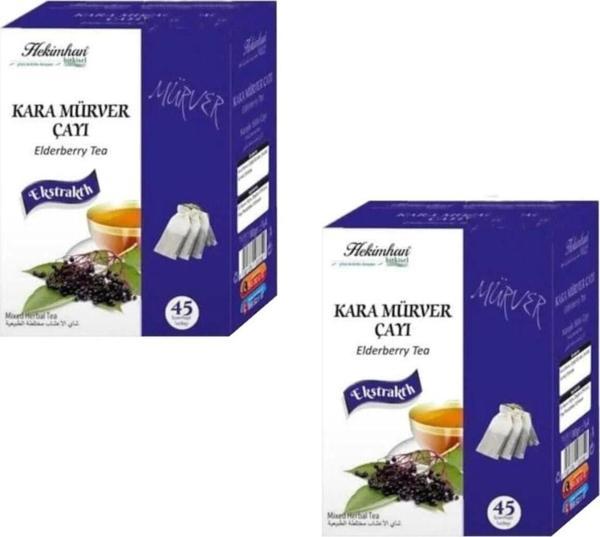 Hekimhan Bitkisel Kara Mürver Çayı 2 X 45 Süzen Poşet - Image 1