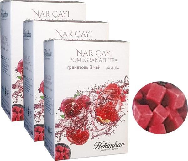 Hekimhan Bitkisel 3 Kutu Nar Çayı Küp Şeker Şeklinde Nar Çayı Kış Çayı Nar Küpü - Image 1