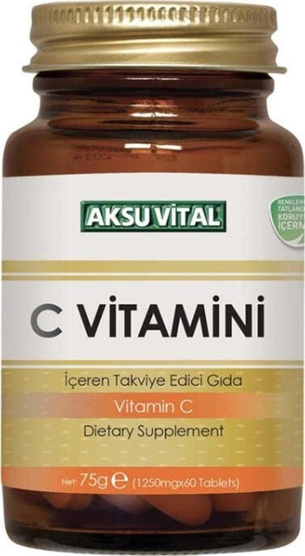 Aksu Vital Vitamin C 60 Tablet 1250 Mg - Image 1