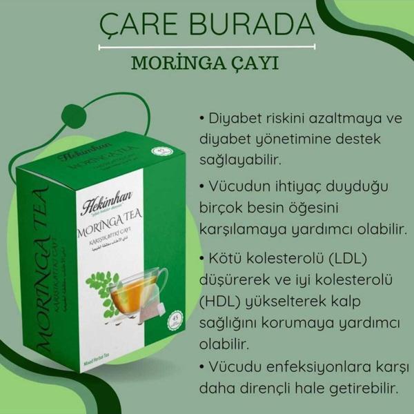 Hekimhan Bitkisel Moringa Çayı 45 Süzen Poşet - Image 1