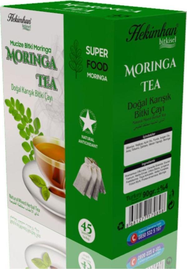 Hekimhan Bitkisel Moringa Doğal Karışık Bitki Çayı 90 Gr - Image 1