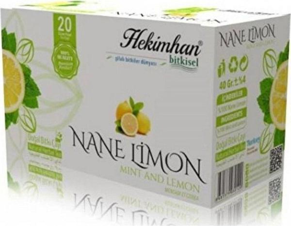 Hekimhan Bitkisel Nane Limon Çayı 20'Li Süzen Poşet 6 Adet - Image 1