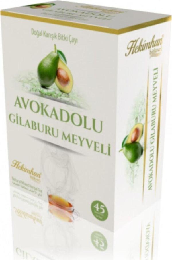 Hekimhan Bitkisel Avokadolu Karışık 45'Li Süzen Poşet Çay Sallama Bitki Çay, Demleme Bitki Çayı - Image 1