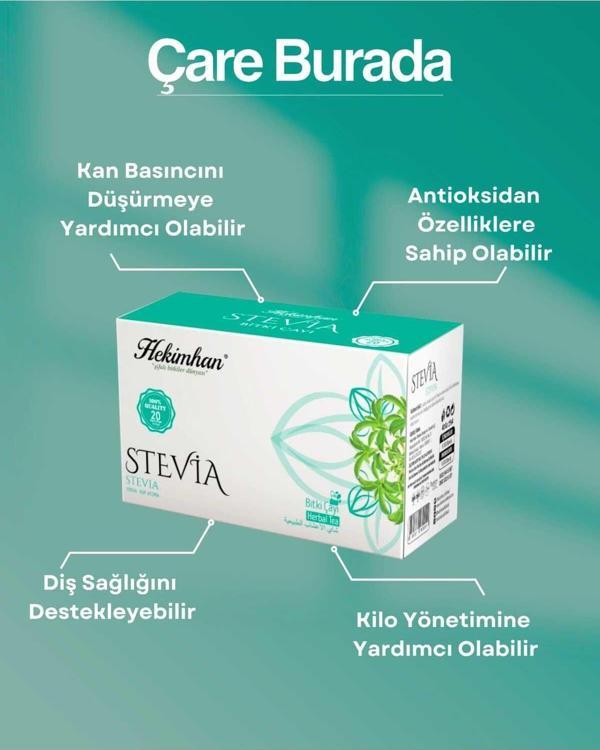 Hekimhan Bitkisel Stevia Çay 20 Süzen Poşet - Image 1