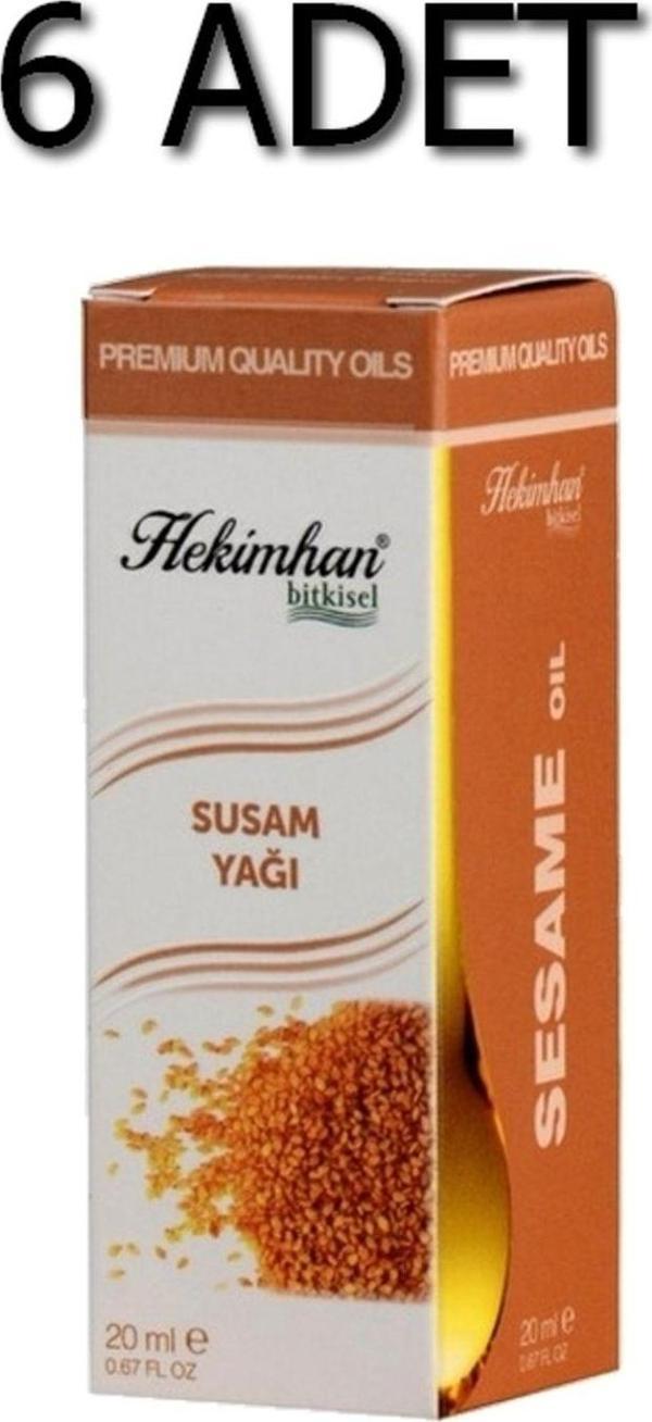 Hekimhan Bitkisel Susam Yağı 20 Ml 6 Adet - Image 1