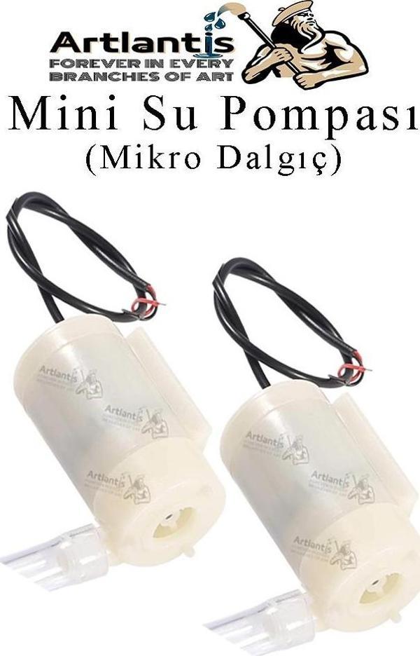 Mini Su Pompası 2 Adet Mikro Dalgıç Pompa Solonoid Su Pompası DC 3-5 Volt Küçük Akvaryum Motoru 100l/h - Image 1