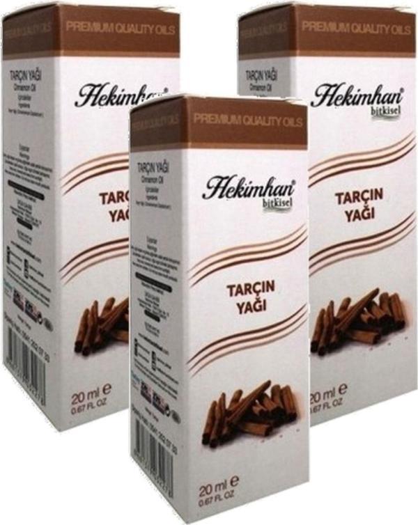 Hekimhan Bitkisel Tarçın Yağı 20 Ml 3 Adet - Image 1