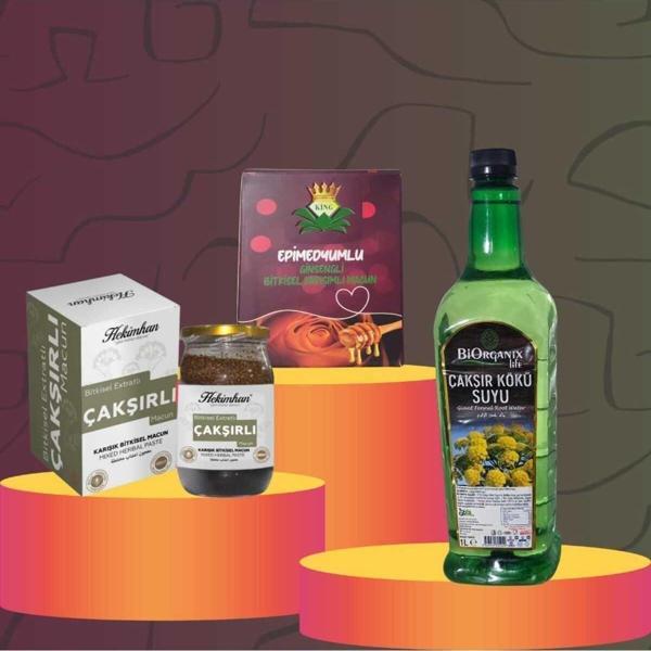 Hekimhan Bitkisel Çakşır Suyu 1 Kg Çakşırlı Macun 480 Gr King Macun 240 Gr - Image 1