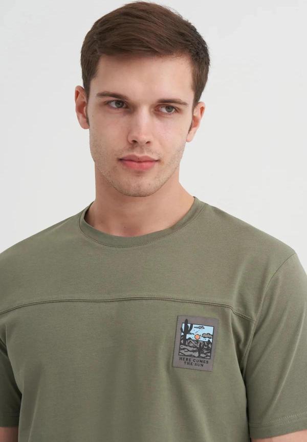 Cazador Bisiklet Yaka Regular Fit Pamuklu Tişört - Image 1