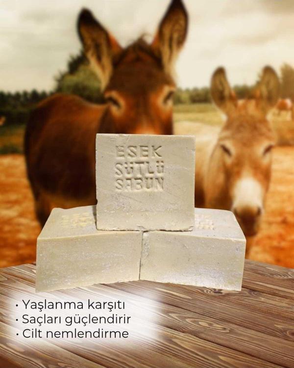 Çare Burada Eşek Sütü Sabun Doğal El Yapımı 3 Adet Yaşlanma Karşıtı - Image 1