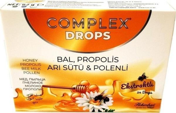 Hekimhan Bitkisel Complex Bal Polen Propolis Arı Sütü Drops 24 Adet 62 G 12 Adet - Image 1