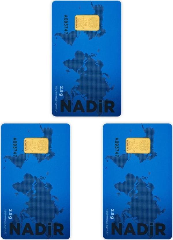 RimaGold 3 Adet 2.5 gr 24 Ayar NadirGold Gram Altın - Image 1