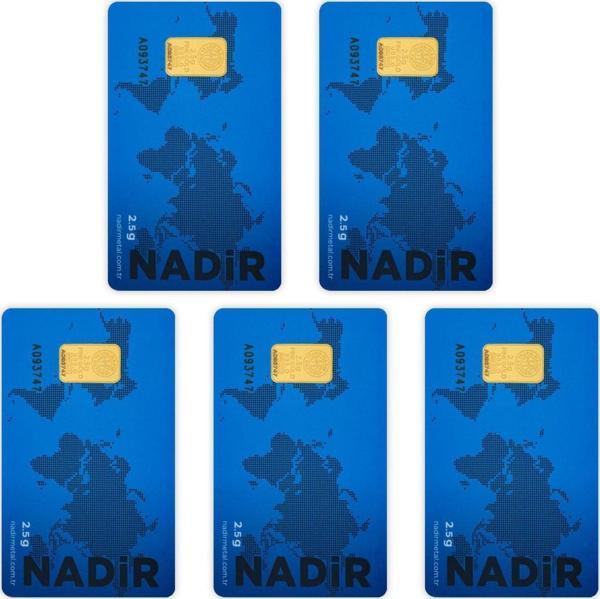 RimaGold 5 Adet 2.5 gr 24 Ayar NadirGold Gram Altın - Image 1