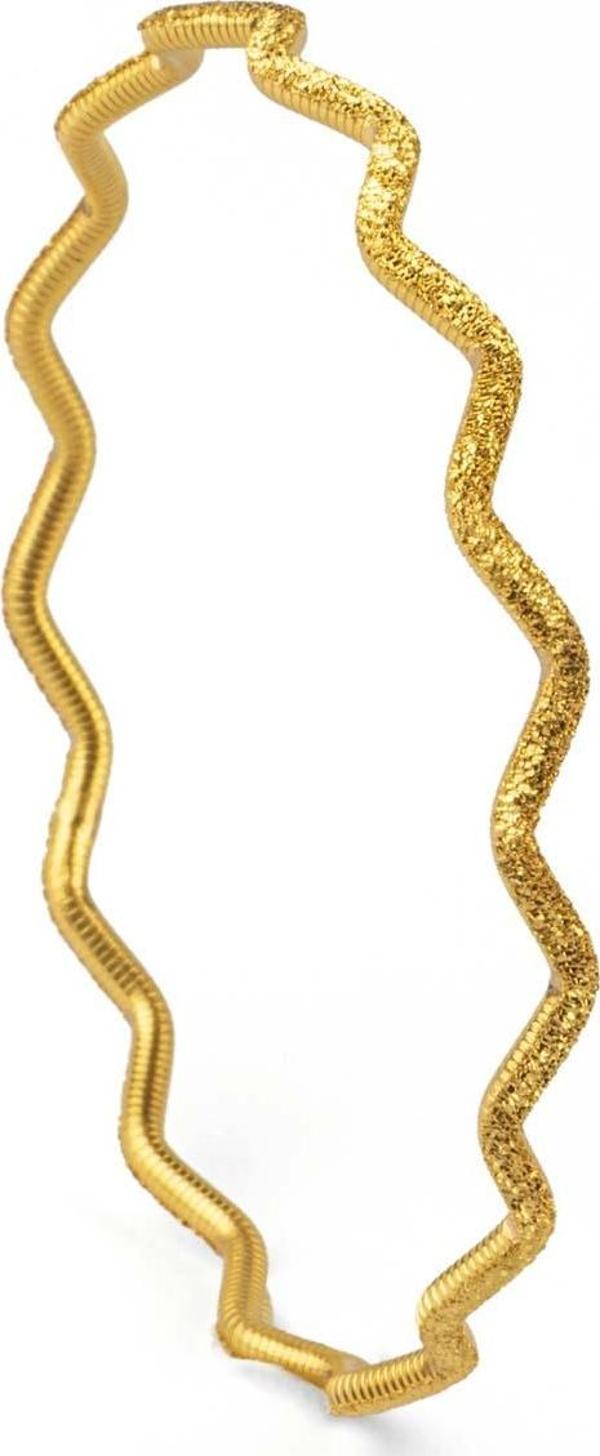 Rima Gold 22 Ayar 12 Gram Ajda Dalgalı Simli Bilezik - Image 1