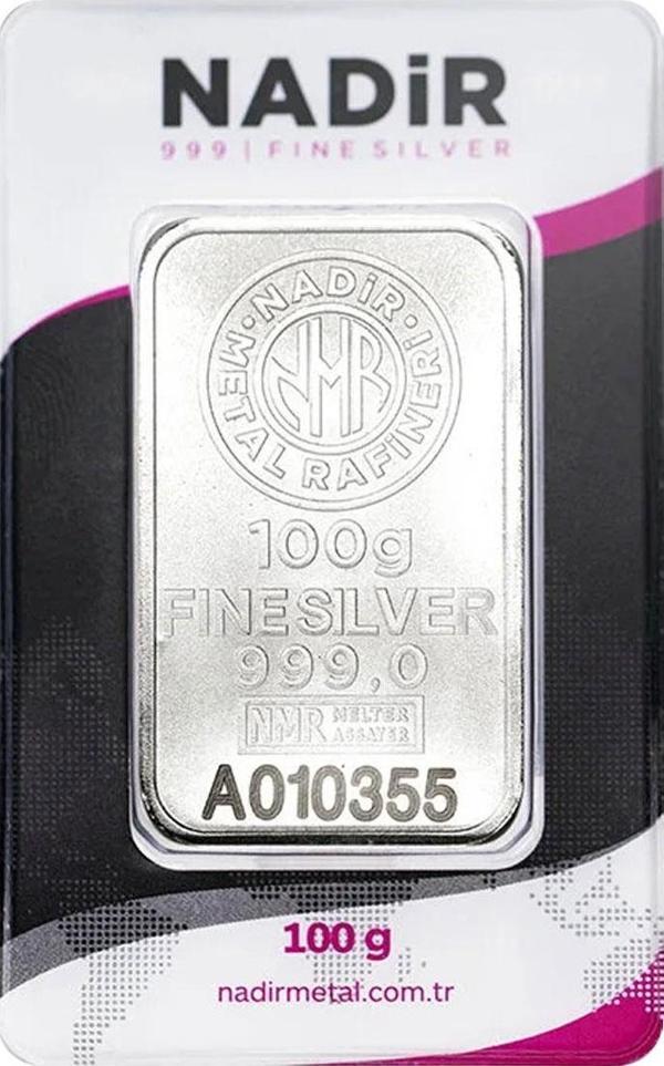 RimaGold NadirGold 100 Gr Gümüş Külçe - Image 1
