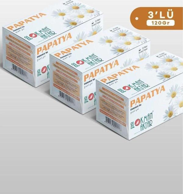 DVD Lokman Aktar Papatya Çay 20 Adet Bardak Poşet Çay 40 Gr x 3 Adet - Image 1