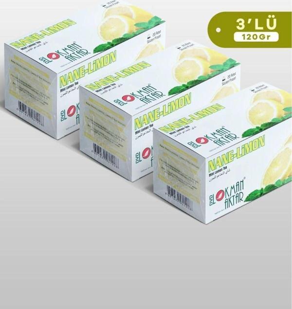 DVD Lokman Aktar Nane Limon Çay 20 Adet Bardak Poşet Çay 40 Gr x 3 Adet - Image 1