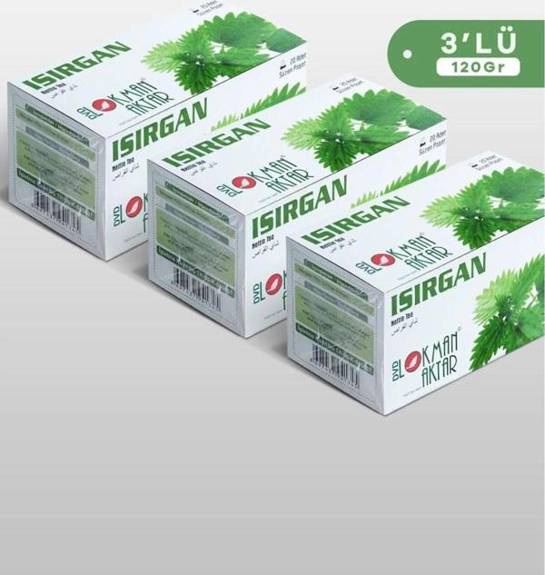 DVD Lokman Aktar Isırgan Çay 20 Adet Poşet Çay 40 Gr x 3 Adet - Image 1