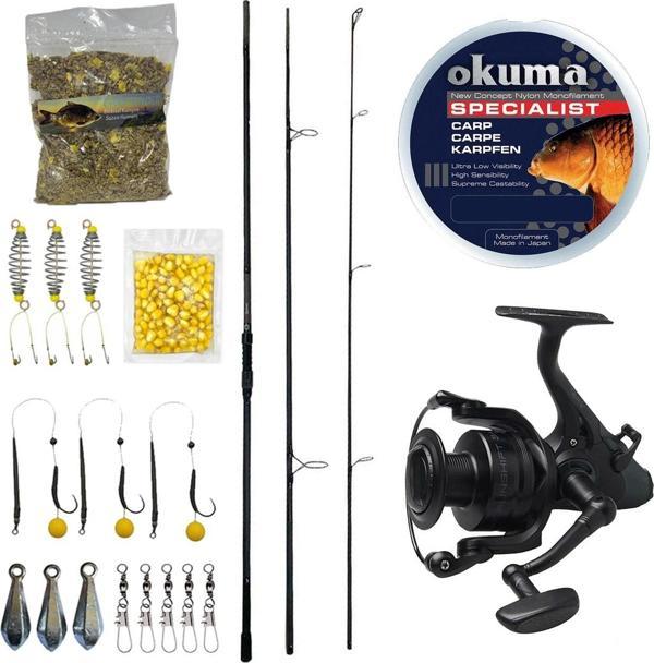 YekOutdoor Profesyonel Göl Oltası Seti Prologic C-Series 13FT 390 cm 3.5 lb 3 Parça&Dam Quick Runshift 3A 6000 FS 2+1BB  - Image 1