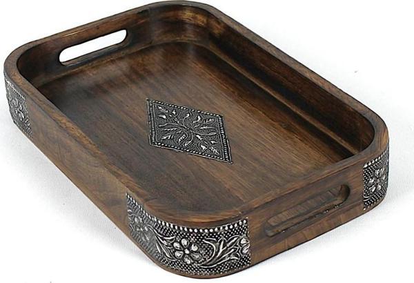 Ahşap Dikdörtgen Tepsi 30x19x4,5 cm. - Image 1