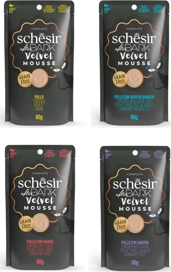 After Dark 4 Çeşit Karma Pouch Mousse Kedi Yaş Mama 80 Gr. X 4 Adet - Image 1