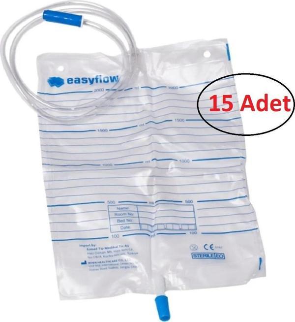 Musluklu Steril Idrar Torbası 2000 Ml ( 15'li Paket ) - Image 1