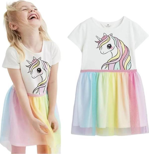 Unicorn Kız Çocuk Tüllü Elbise - Image 1