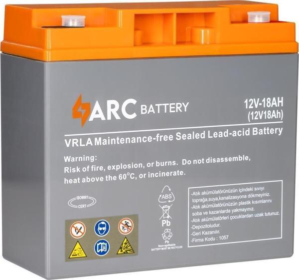 Akuarc 12/18 Ah Agm Arc Battery 2024 - Eski Akü İadesiz - Image 1
