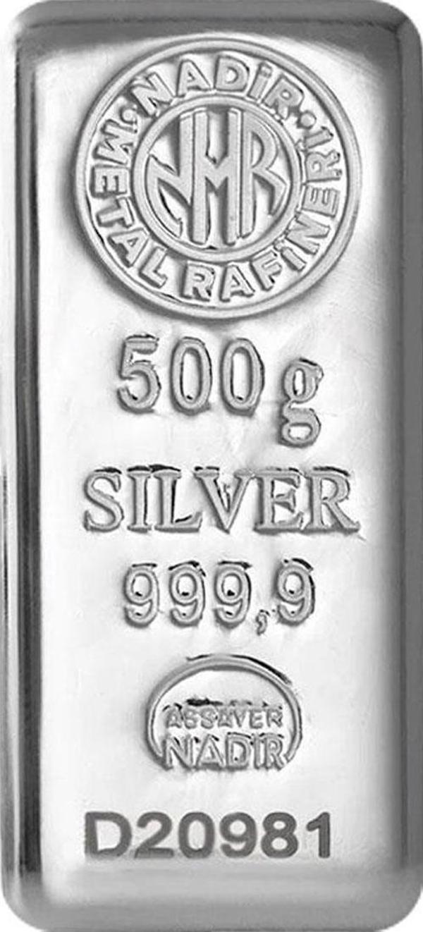 RimaGold NadirGold 500 Gr Gümüş Külçe - Image 1