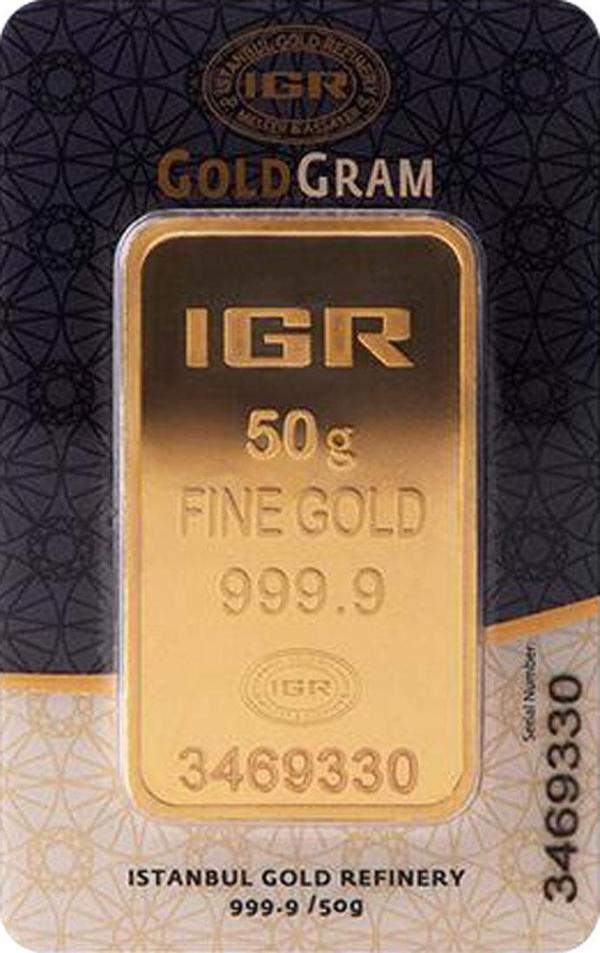 RimaGold 50 gr 24 Ayar 999.9 Milyem İAR Gram Altın - Image 1