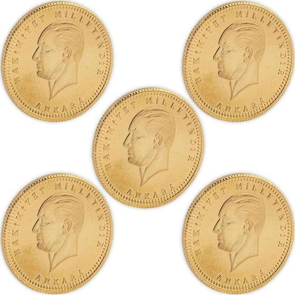 Rima Gold 5 Adet Ata Lira Altın Yeni Tarihli Set - Image 1