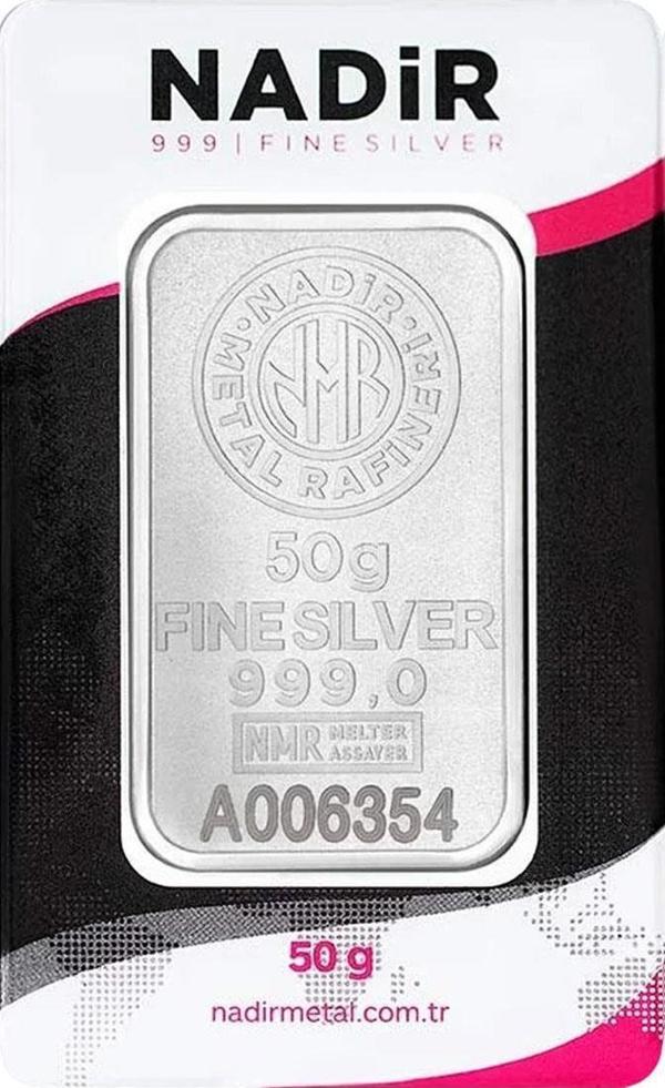 RimaGold NadirGold 50 Gr Gümüş Külçe - Image 1