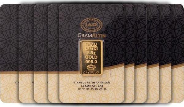 RimaGold 10 Adet 2.5 gr 24 Ayar İAR Gram Altın - Image 1