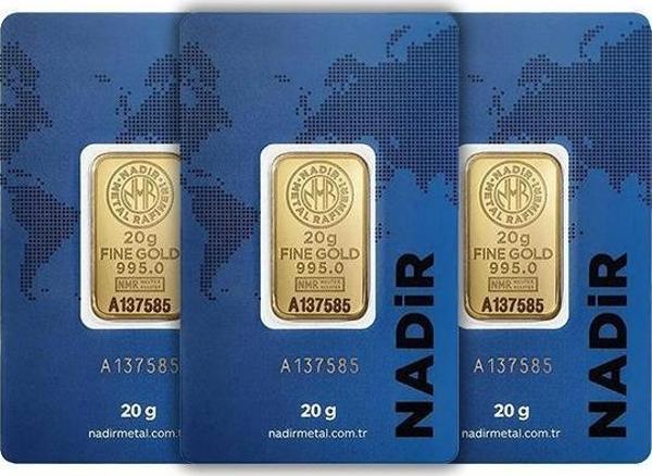 RimaGold 3 Adet 20 gr 24 Ayar NadirGold Gram Altın - Image 1