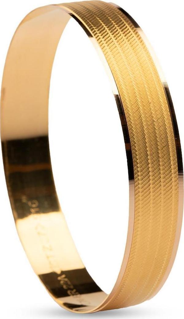 Rima Gold 22 Ayar Trabzon Desenli Bilezik 12mm - Image 1