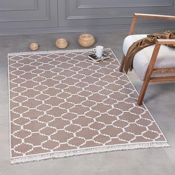 Markamanzi Collection Bercest Kahve Çift Taraflı Kilim - Image 1