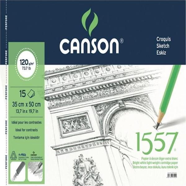 Canson 1557 35x50 180 gr 15 Yaprak Resim Defteri - Image 1